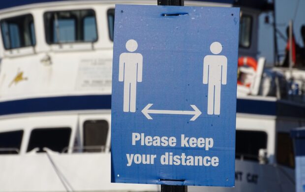 blue and white street sign