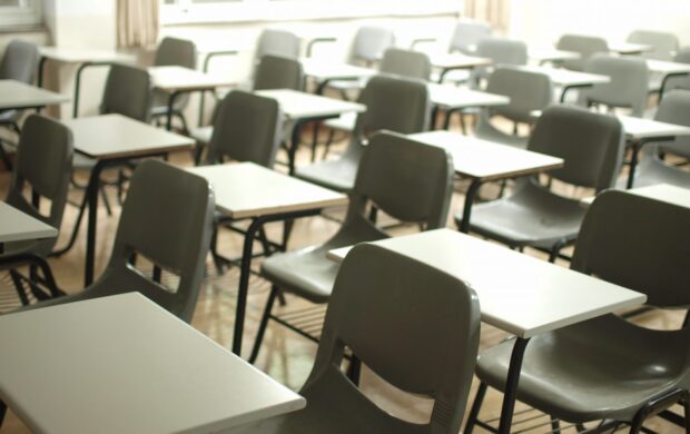 white table with black chairs