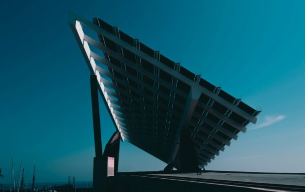 black and silver solar panel