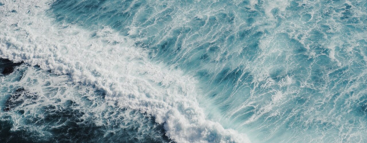 bird's-eye view of sea waves