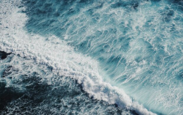 bird's-eye view of sea waves