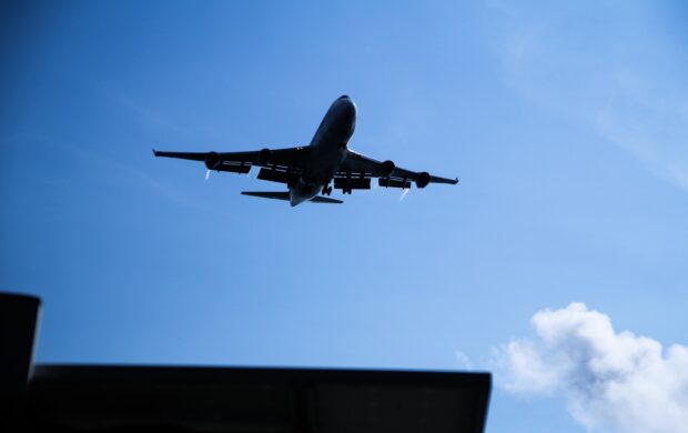 low angle photo of airplane