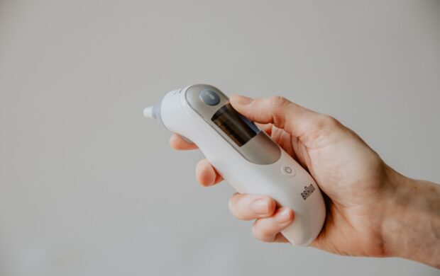 Ear thermometer for checking fever