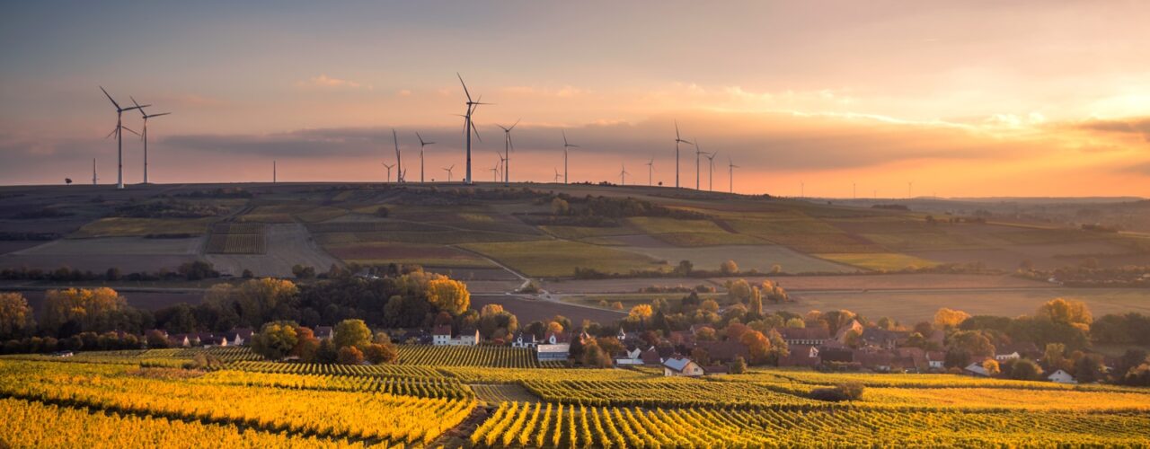 structural shot of wind mills during daytime