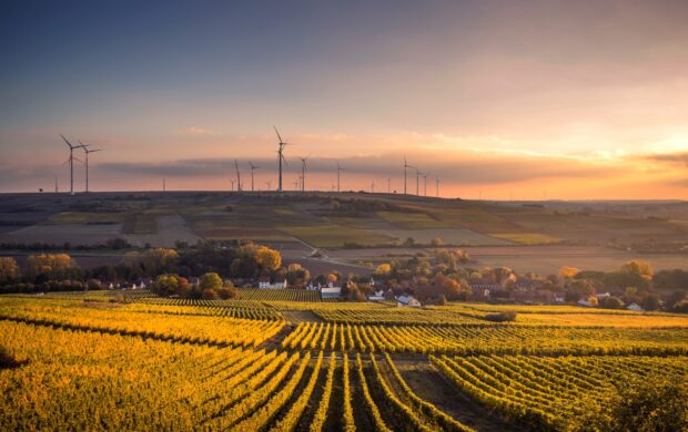 structural shot of wind mills during daytime