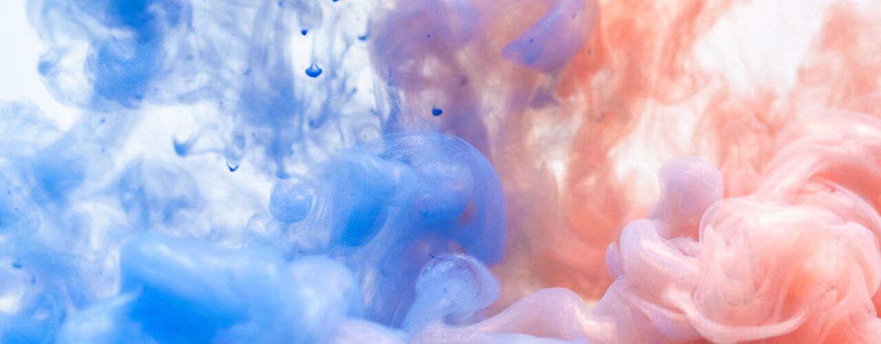 pink and blue smoke