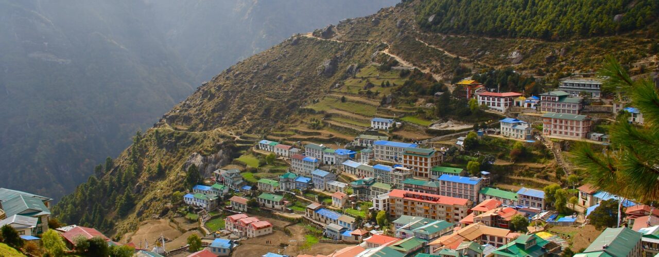 aerial photography of community on mountain