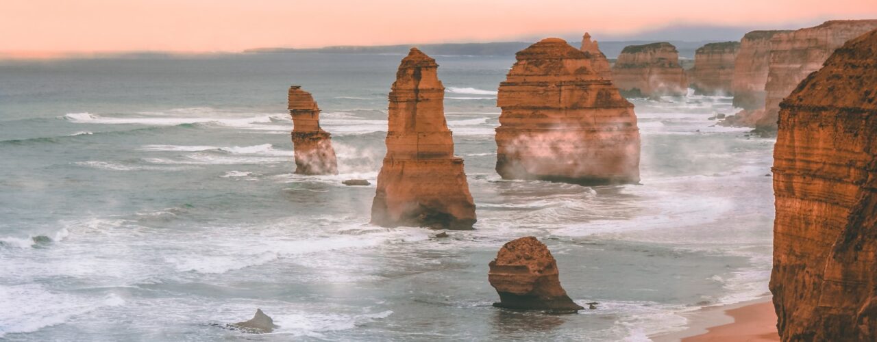 rock formation on seashore