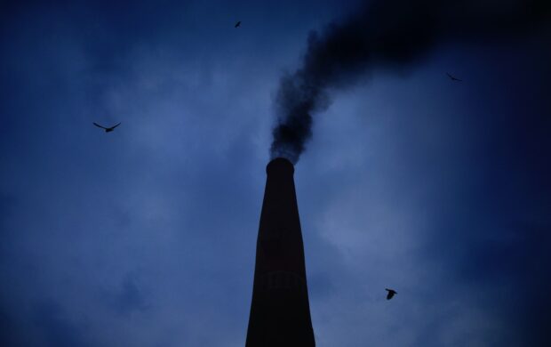 smoking chimney during night