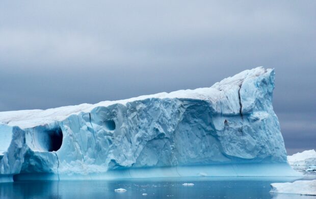 white glacier